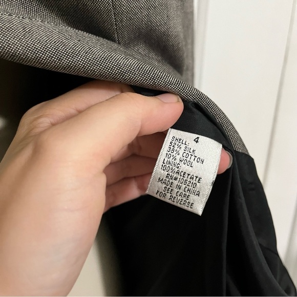 Philip DiCaprio Single Button Longline Blazer Gray Wool Silk Women’s 4 - Picture 3 of 7